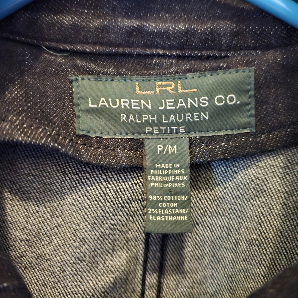 Ralph Lauren - Lauren Jeans Co. Military Style Denim Jacket Size PM - Picture 2 of 2